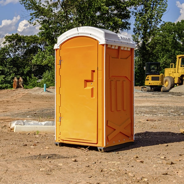 can i customize the exterior of the porta potties with my event logo or branding in Bishop Hill